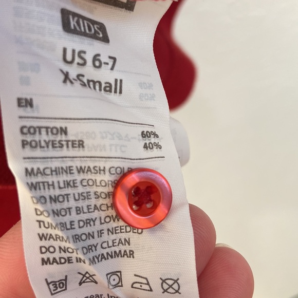 TSLA girls short sleeve school uniform dress.  Ruffle pique polo - Picture 8 of 9